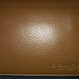 Brown Leather Coach Men Wallet